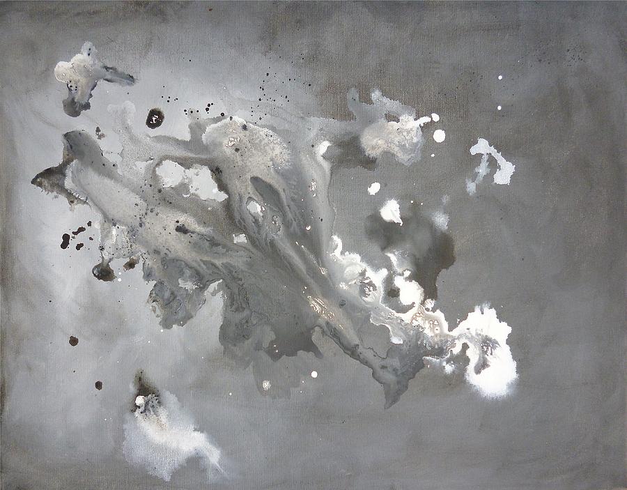 900x703 Shades Of Grey Painting By Pauline Kane - Grey Painting