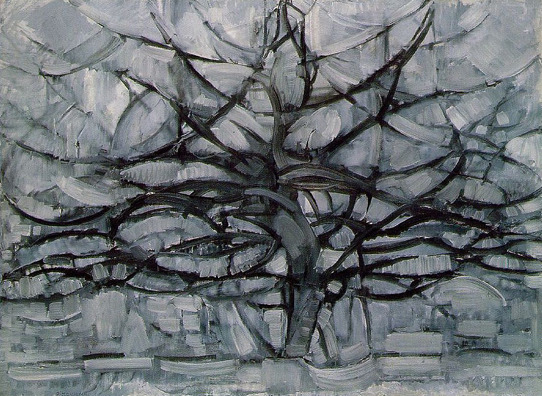 1100x804 Broadway Boogie Woogie, 1942 By Piet Mondrian - Grey Tree Painting