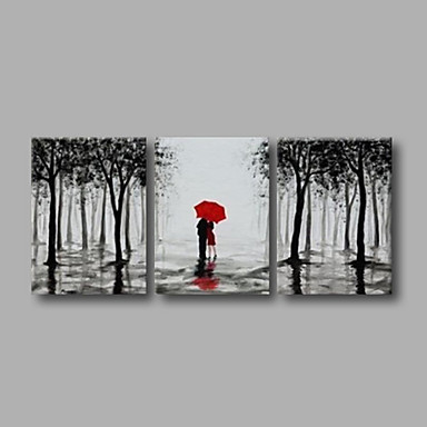 384x384 Trees Black Grey Landscape Oil Painting Wall Art Modern Canvas Art - Grey Tree Painting