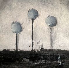 236x235 Whimsical Pink Grey Tree Painting. Art For Home Decor. Wall Art - Grey Tree Painting