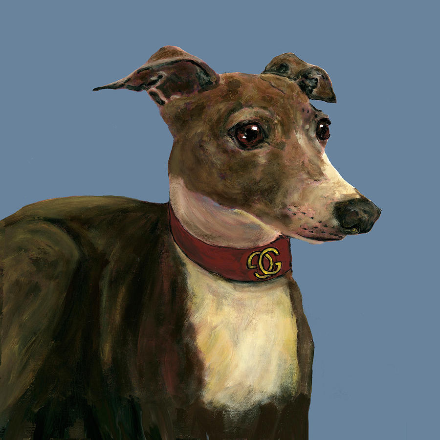 900x900 Italian Greyhound Painting By Dale Moses - Greyhound Painting