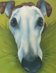 230x300 Greyhound Painting Fine Art Giclee Print Picture Ebay - Greyhound Painting