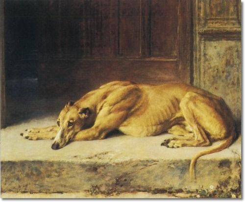 500x413 Old Greyhound Painting Greyhounds Dog, Greyhound - Greyhound Painting