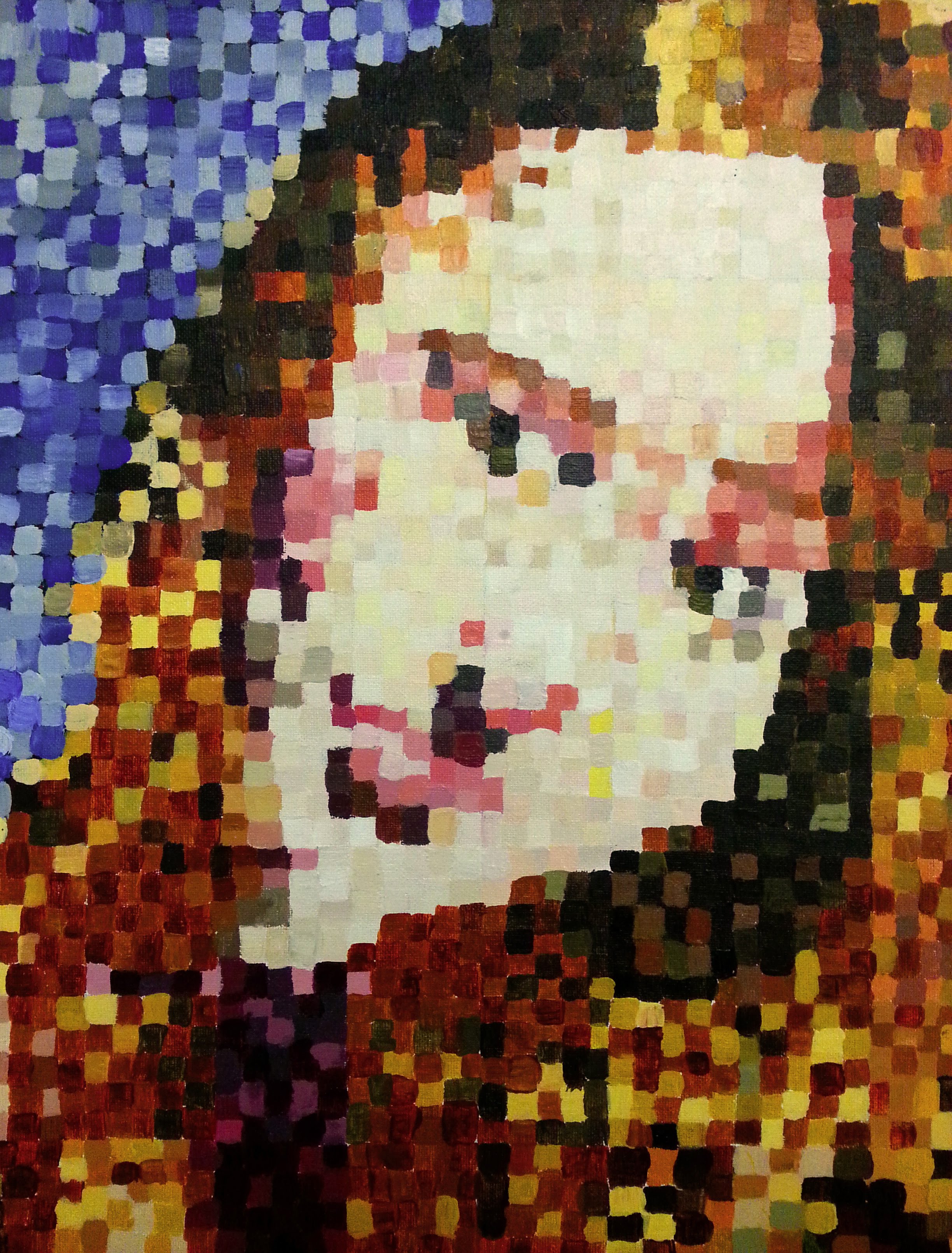 2448x3220 Grid Transfer Pointillism Painting - Grid Painting