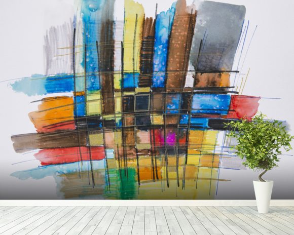 580x464 Painting Of A Colourful Grid Wall Mural Amp Painting Of A Colourful - Grid Painting