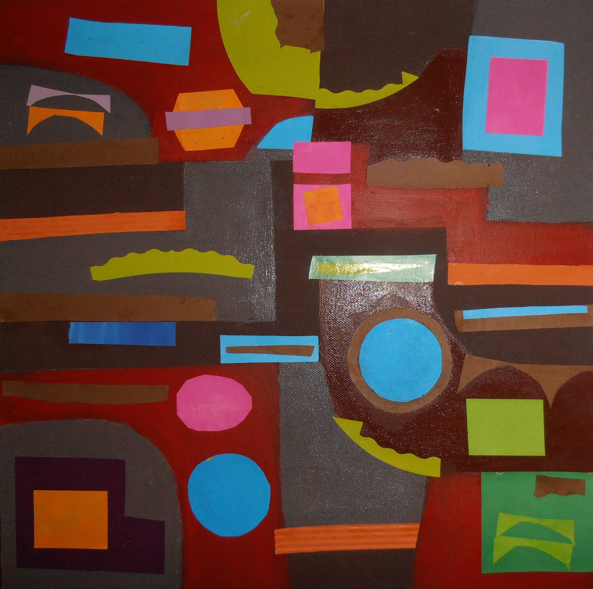 1920x1907 Saatchi Art Mulberry Brown Block Grid Painting By Natalie Medley - Grid Painting