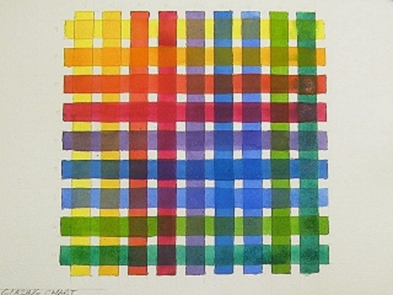 1280x960 Watercolor Technique For Testing Colors With A Color Grid - Grid Painting