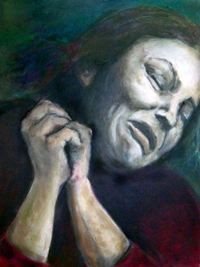 770x1027 Saatchi Art Grief Painting By Artist Strayer - Grief Painting