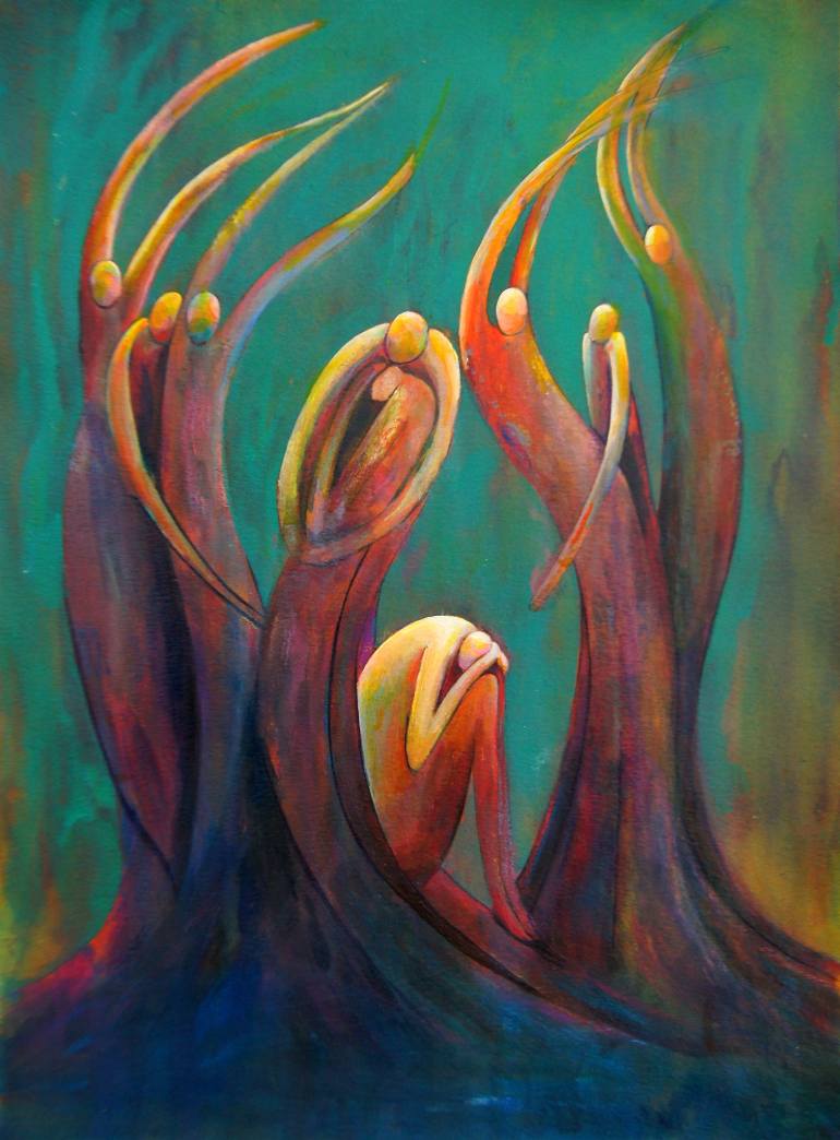 770x1044 Saatchi Art Shared Grief Painting By Karen Wilcox - Grief Painting