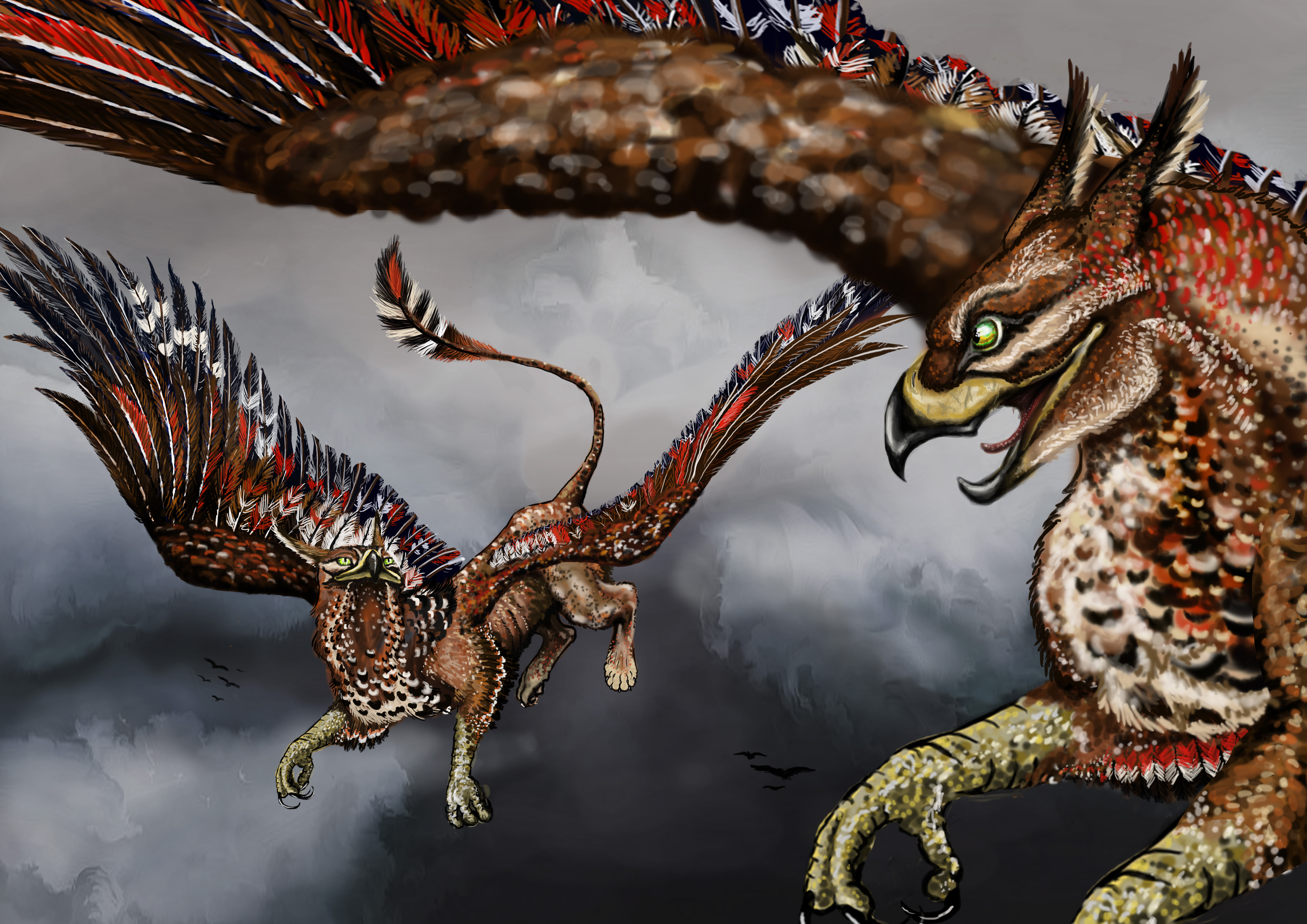 4961x3508 Griffin Digital Painting Kerry Mccormick Animation - Griffin Painting