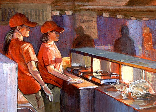 600x431 Sunset Grill State Fair Usa - Grill Painting