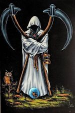150x225 Latin America Black Original Art Paintings Ebay - Grim Reaper Oil Painting