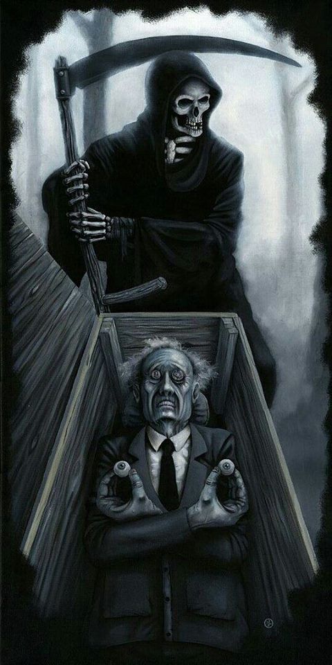 480x960 Pin By Phreekshow On Horror Phreek Grim Reaper - Grim Reaper Oil Painting