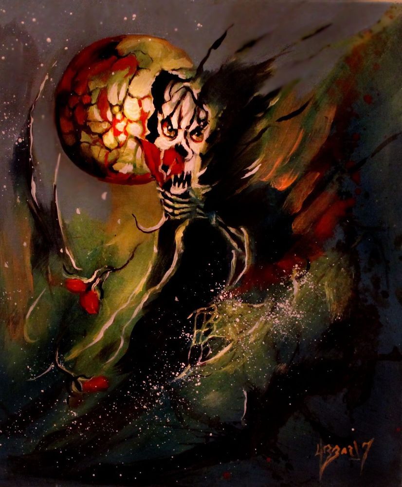 826x1000 Wake Up And Smell The Poppy Reaper Tattoo Oil Painting Blacksun13r - Grim Reaper Oil Painting