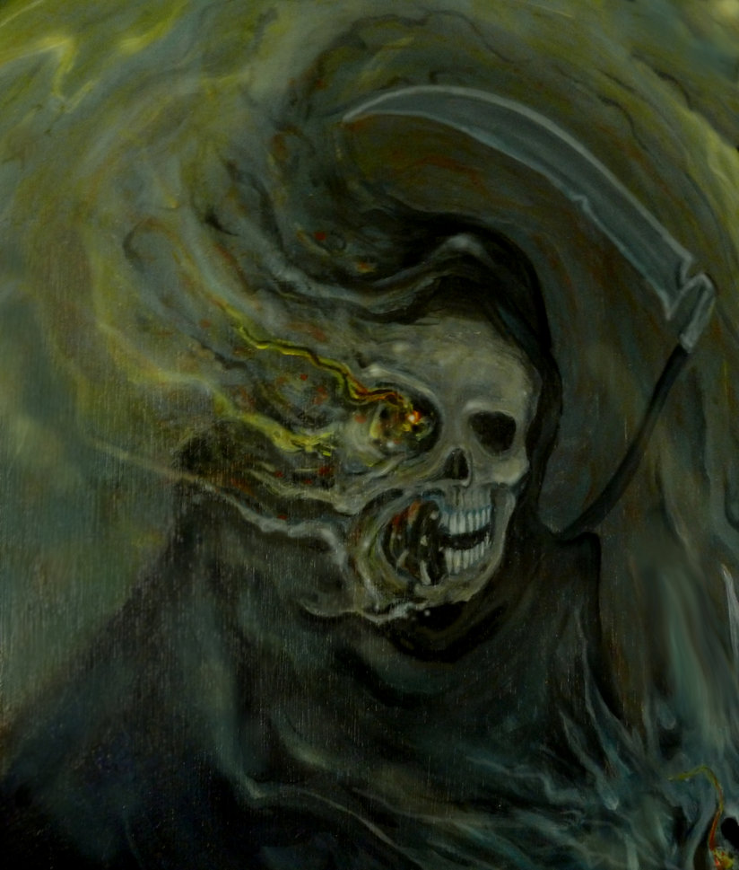 824x969 Storm Of The Reaper By Offermoord - Grim Reaper Oil Painting