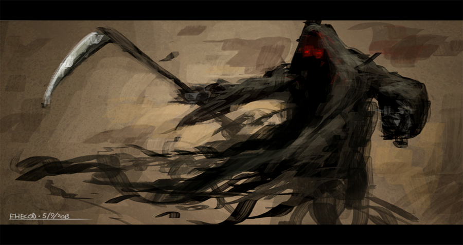 900x478 Grim Reaper By Ehecod - Grim Reaper Painting