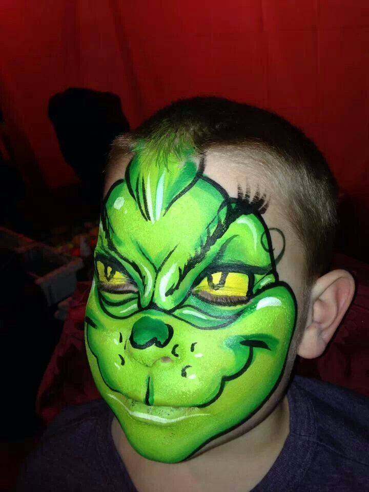 720x960 How The Grinch Stole Christmas Makeup Artist - Grinch Face Painting.