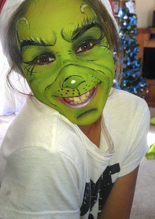 Grinch Face Painting at PaintingValley.com | Explore collection of ...