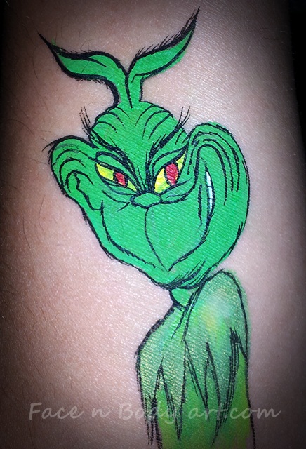 436x640 Face Painting Gallery - Grinch Face Painting