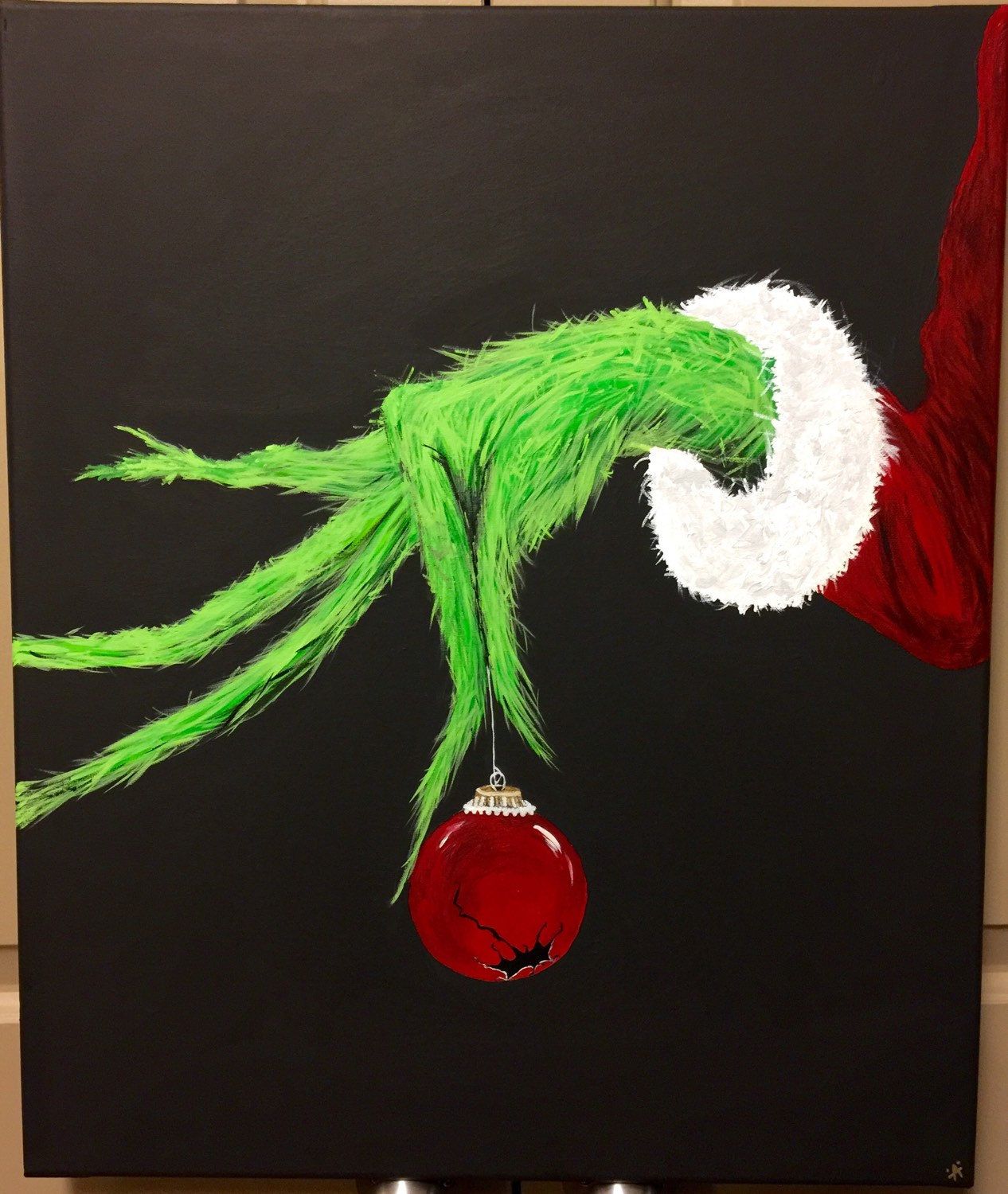 1266x1500 Grinch Painting Favorite Handmade Art Work - Grinch Painting