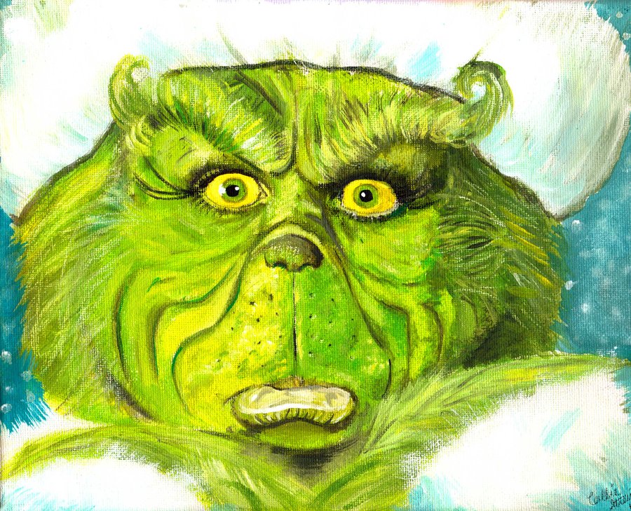 900x729 Grinch Painting By Iluvalldogs8 - Grinch Painting