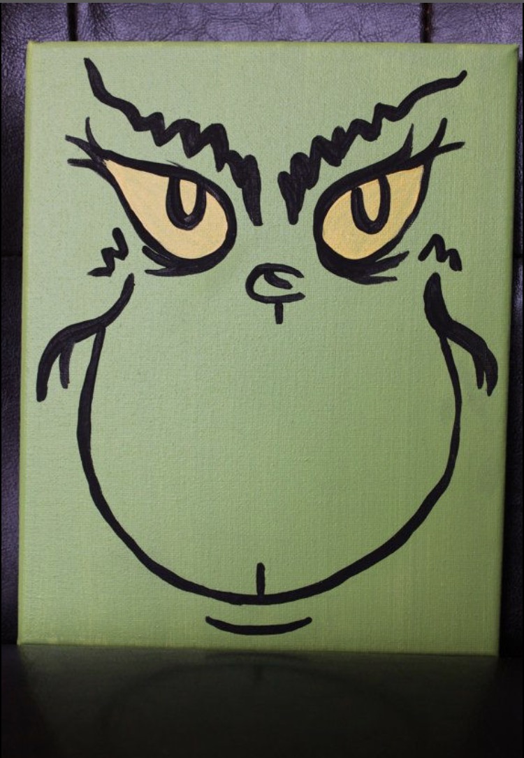 750x1084 1111 How The Grinch Stole Christmas Paint Party With Broadway - Grinch Painting