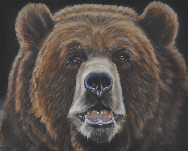 600x483 My Painted Life Grizzly Bear Portrait And Painting Demonstration - Grizzly Bear Painting