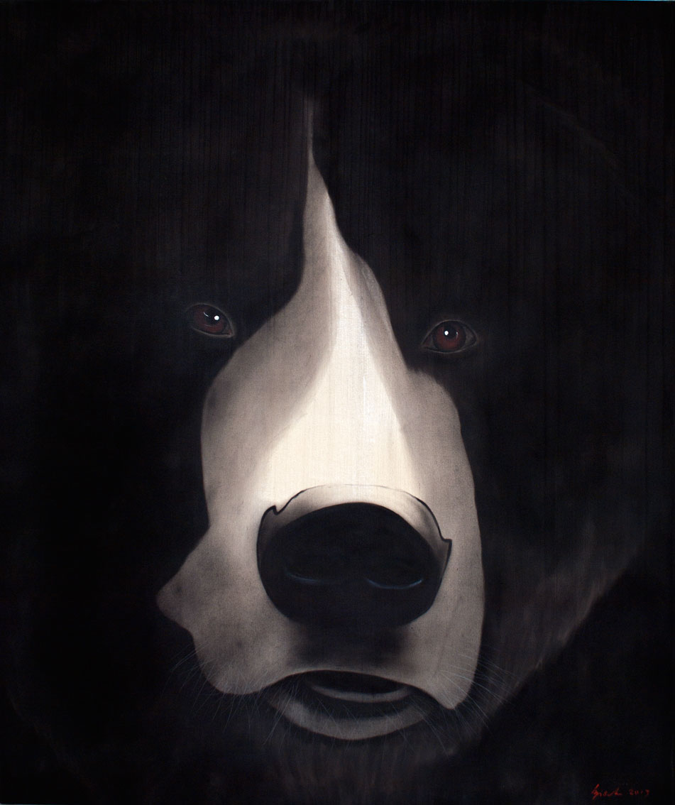 951x1134 Grizzly Close Up Grizly Bear Thierry Bisch Animal Painter - Grizzly Bear Painting Canvas