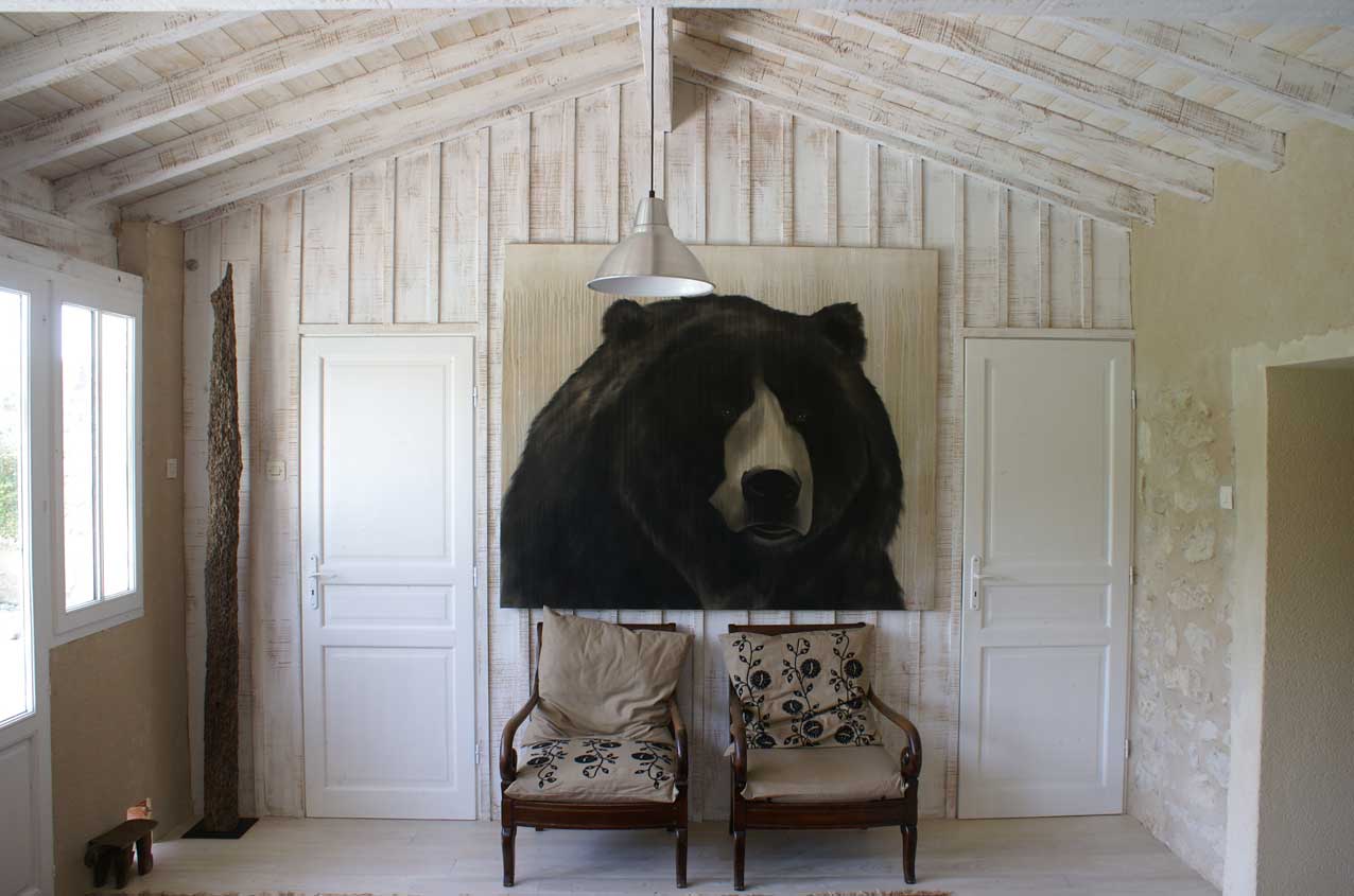 1276x845 Grizzly Bear Thierry Bisch Animal Painter Threatened Species - Grizzly Bear Painting Canvas