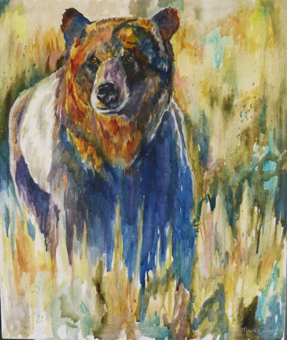 Grizzly Bear Painting Canvas at PaintingValley.com | Explore collection ...