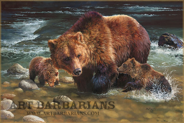 750x503 Wildlife Art Prints Plus Original Paintings With A Wide Selection - Grizzly Bear Painting Canvas