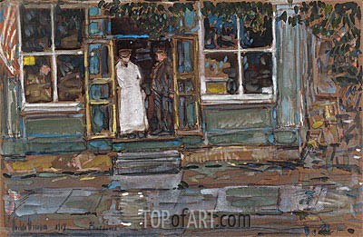 400x261 Grocery Store, Phoenecia Hassam Painting Reproduction 11977 - Grocery Store Painting