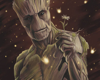 340x270 Groot Painting Etsy - Groot Painting