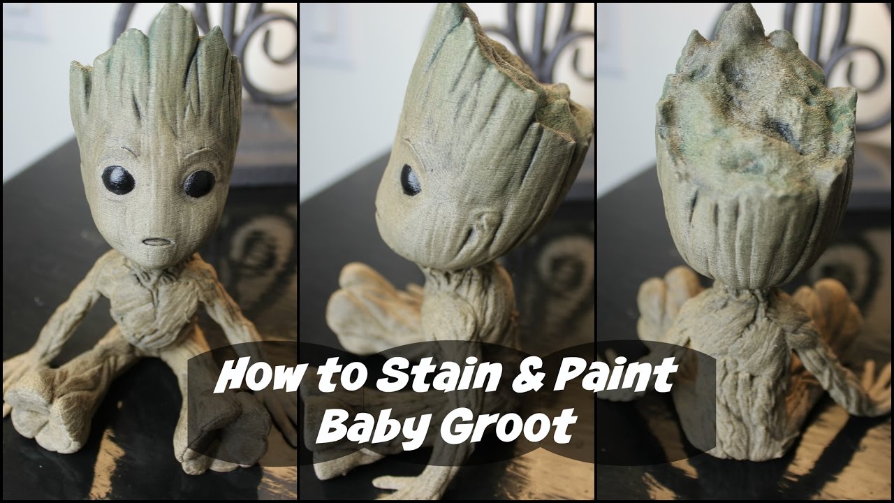 1280x720 How To Stain Amp Paint Baby Groot - Groot Painting