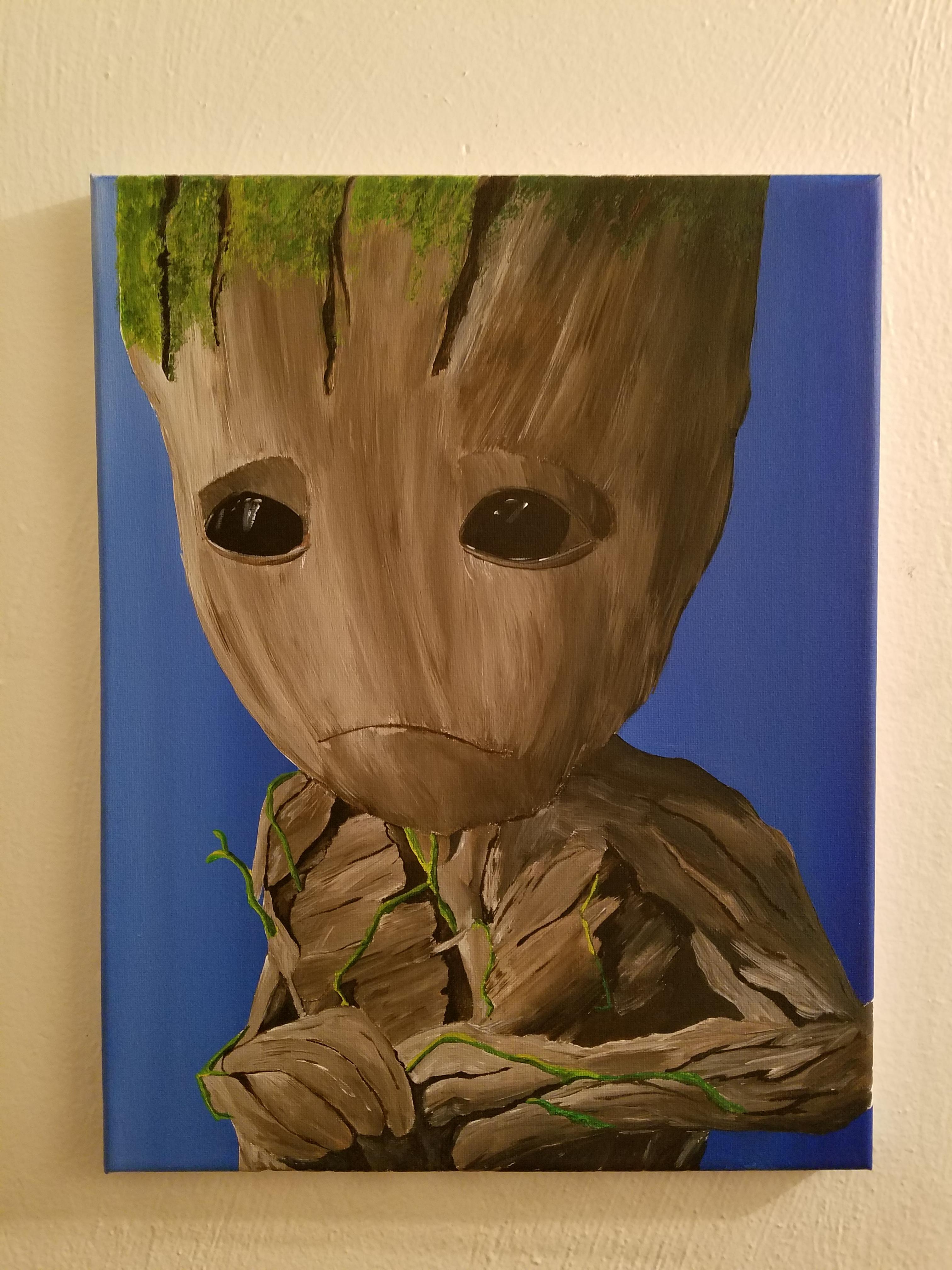 3024x4032 I Like To Paint. I Just Finished Baby Groot, A Follow - Groot Painting