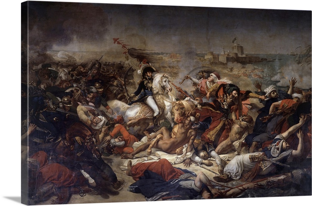 1000x661 Battle Of Aboukir, July 25, 1799 By Antoine Jean Gros Wall Art - Gros Painting