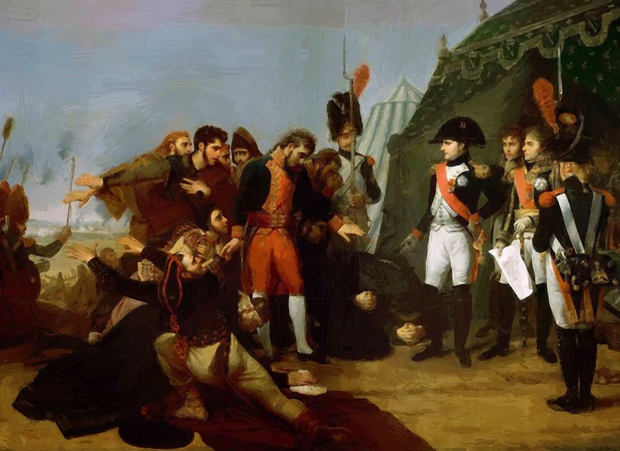 900x655 Napoleon Accepts The Surrender Of Madrid 4 December 1808 1810 - Gros Painting
