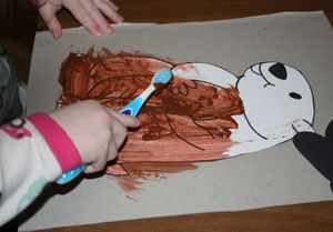 300x209 Groundhog Shadow Craft All Kids Network - Groundhog Day Painting
