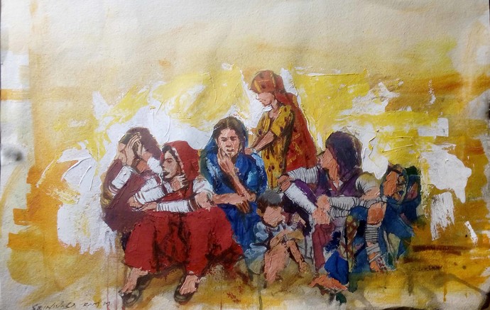 690x437 Women Group - Group Painting