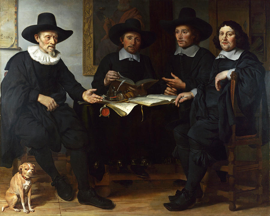 900x721 Group Portrait Painting By Gerbrand Van Den Eeckhout - Group Portrait Painting