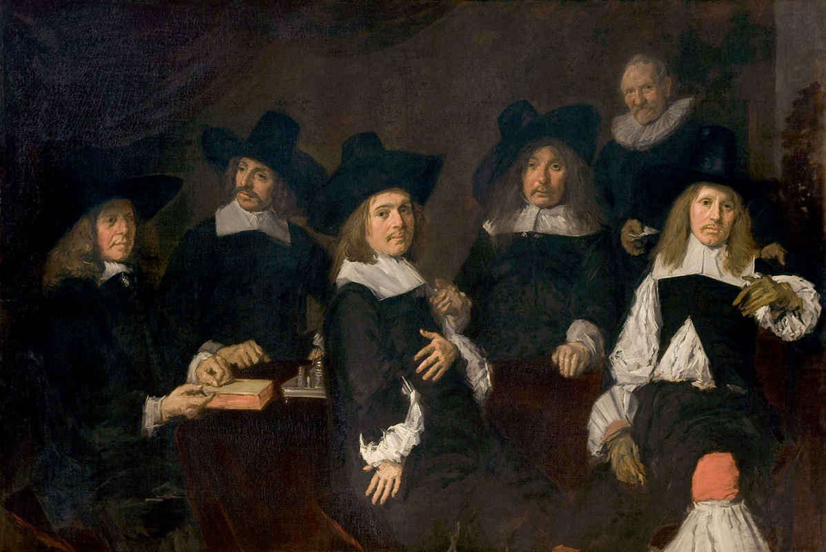 1197x800 Group Portrait Of The Regents Of The Asylum For The Aged In Harlem - Group Portrait Painting