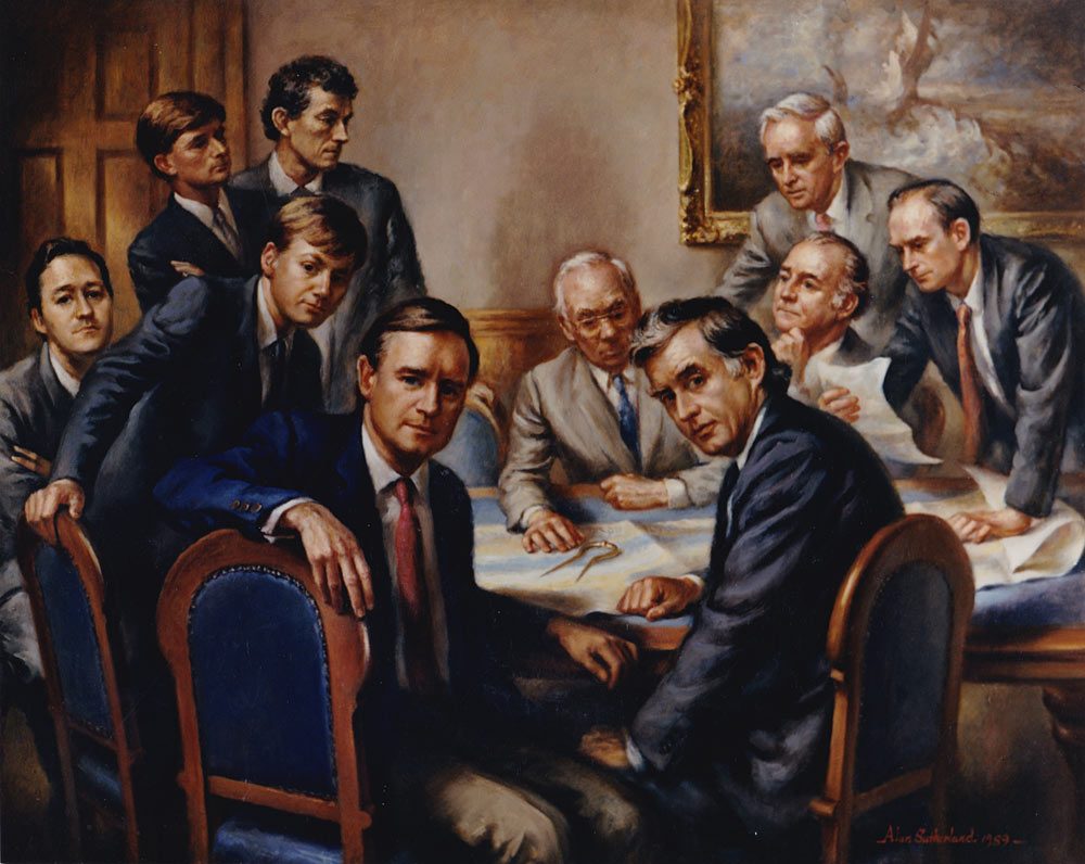 1000x796 Alan Sutherland Portraits - Group Portrait Painting