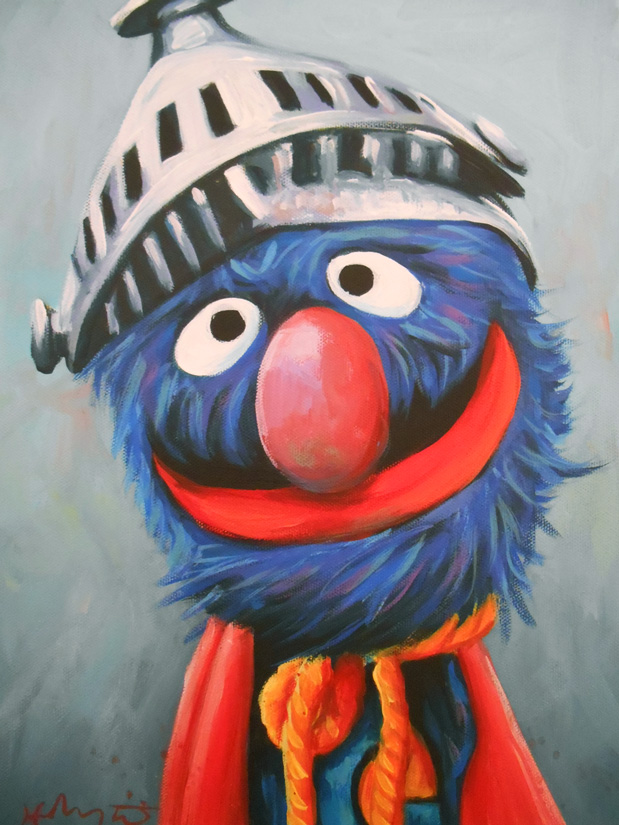619x825 Super Grover By Hillarywhiterabbit - Grover Painting