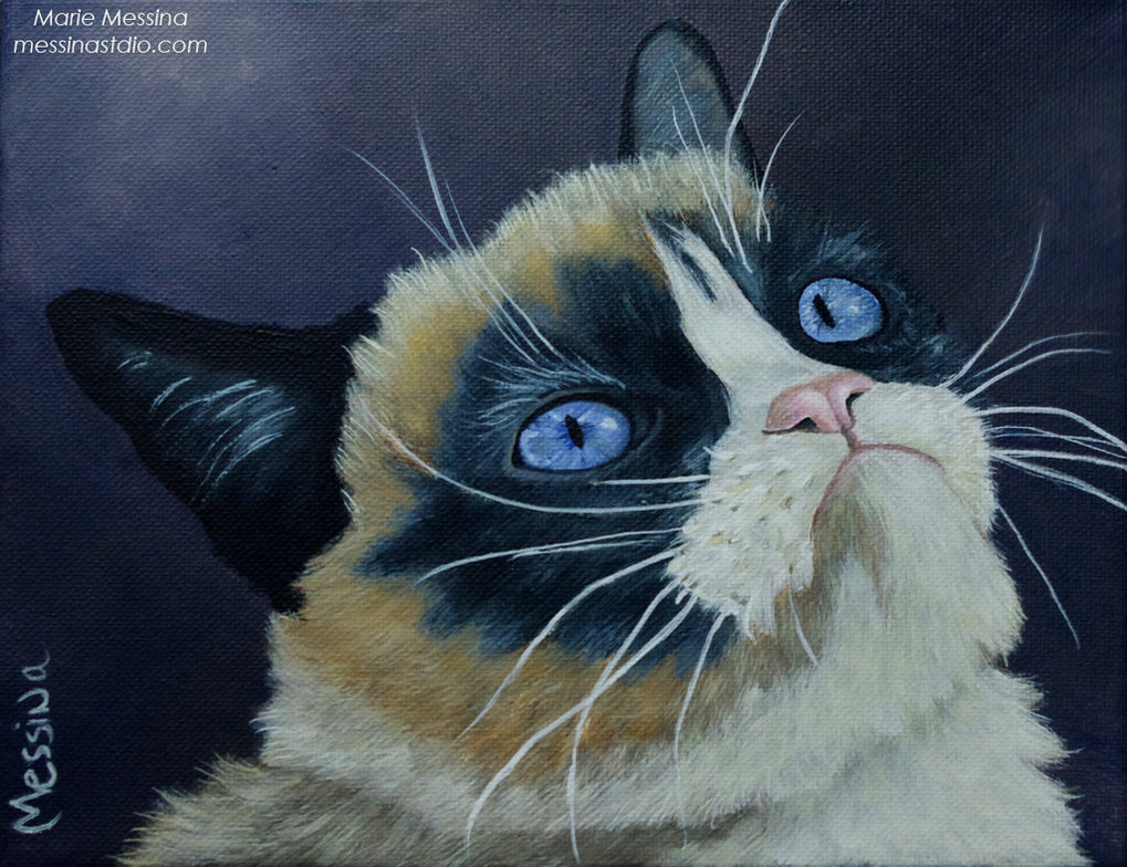 1019x784 No - Grumpy Cat Painting