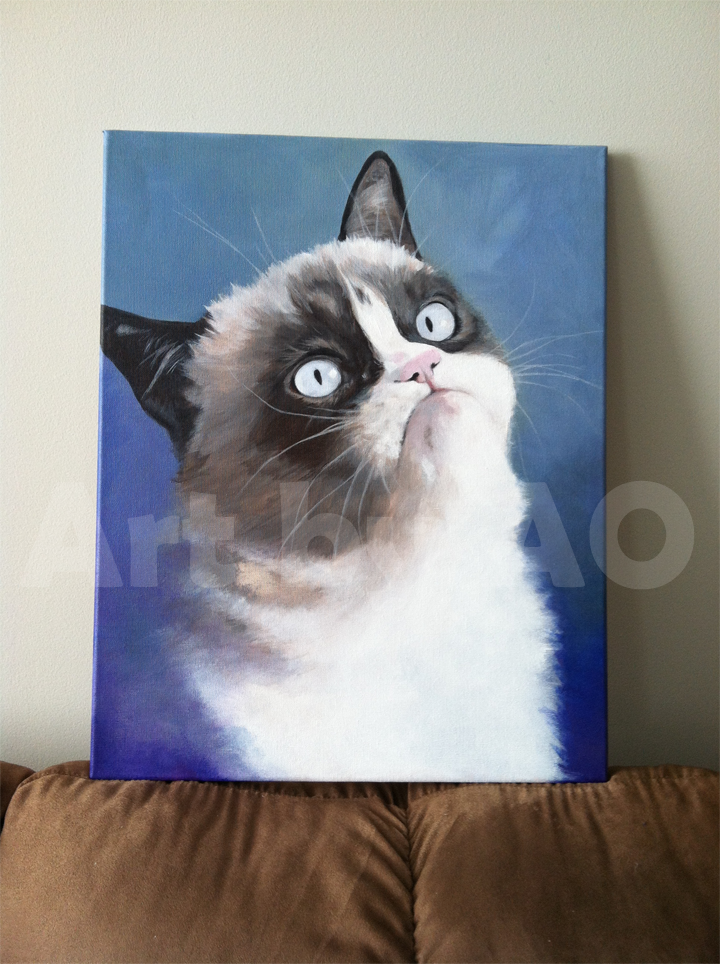 720x964 Rl Grumpy Cat Painting - Grumpy Cat Painting