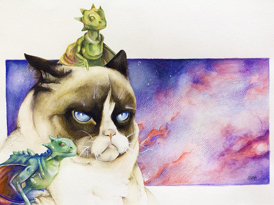 900x675 The Grumpy Cat Art Project At Lowe Mill Arts Amp Entertainment - Grumpy Cat Painting