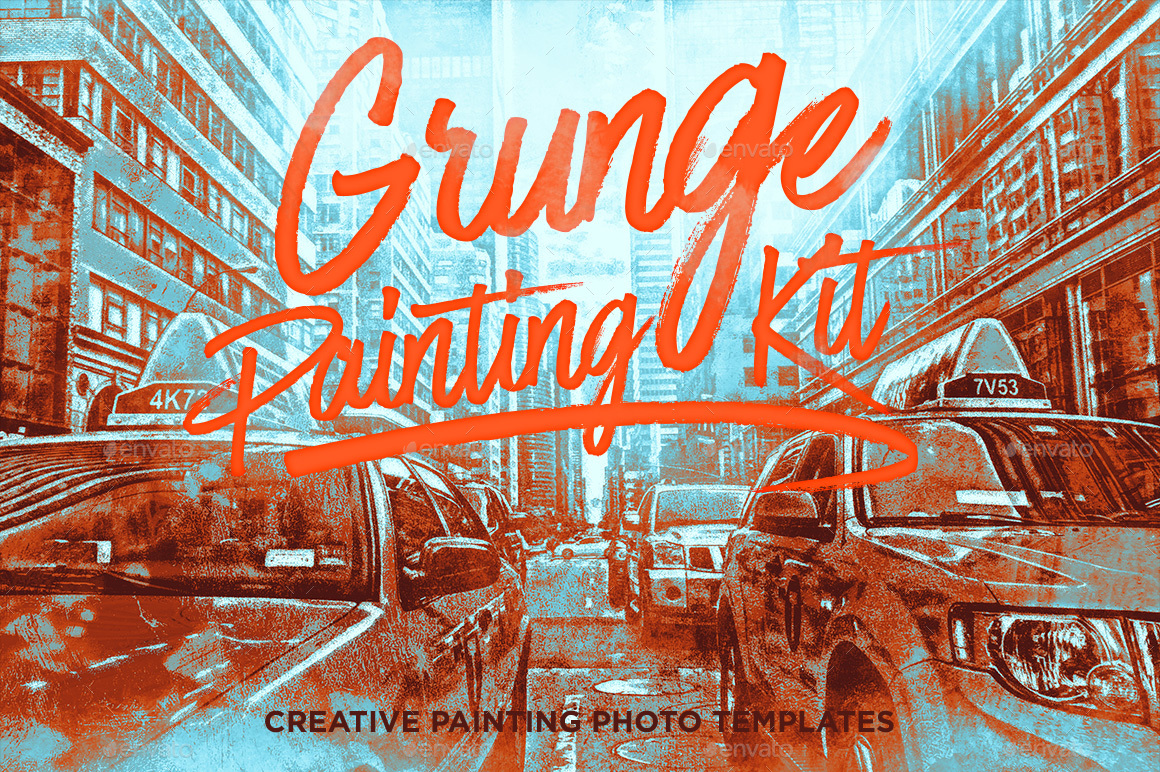 1160x772 Grunge Painting Kit By Intotherain Graphicriver - Grunge Painting