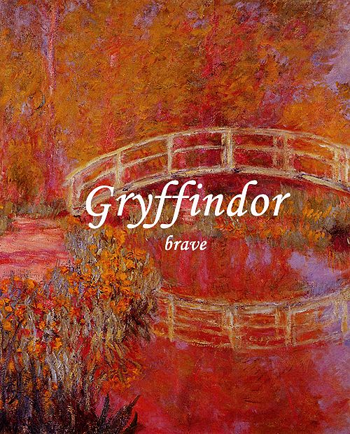 500x620 Harry Potter Gryffindor (Brave) Monet Painting Paintings - Gryffindor Painting