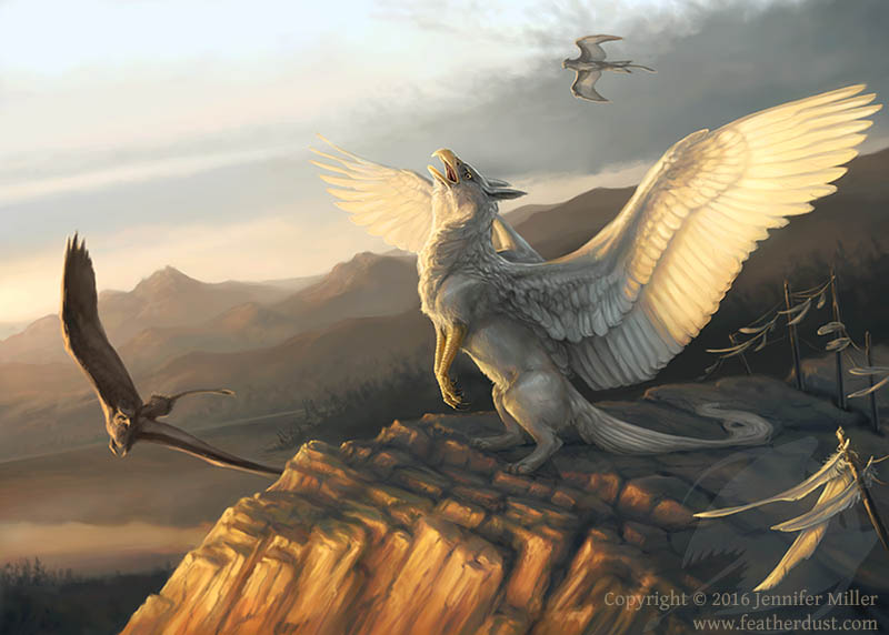 800x572 The Gryphon's Call By Nambroth - Gryphon Painting