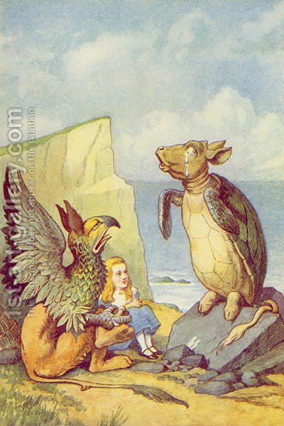 400x600 The Mock Turtle And The Gryphon, Illustration From Alice - Gryphon Painting